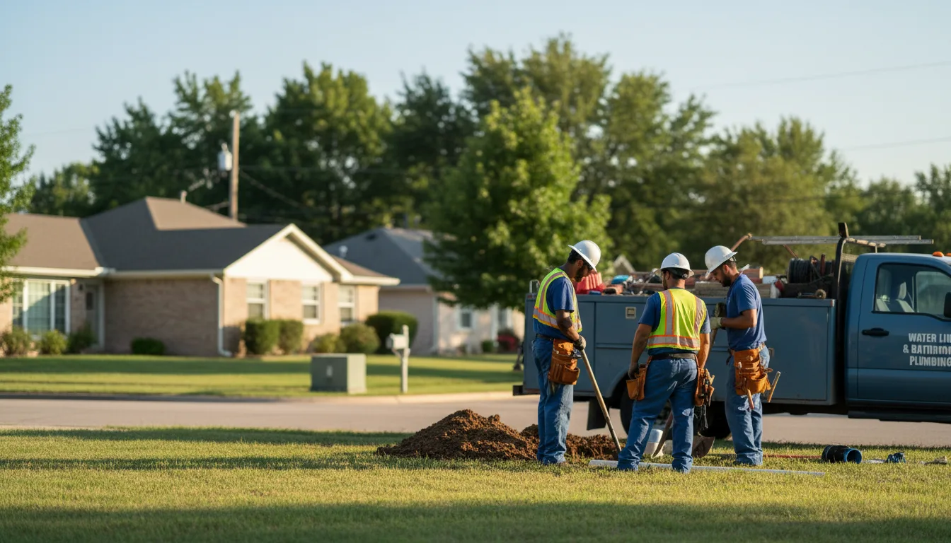 Residential water line and bathroom plumbing service in Lilly, GA
